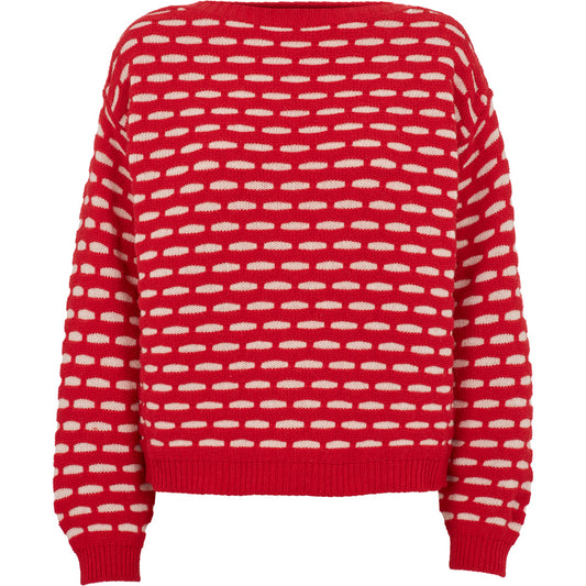 Basic Apparel - Wave Sweater - High Risk Red / Birch