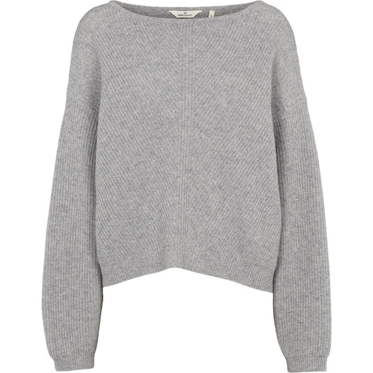 Basic Apparel - Lise Scoop Neck - Light Grey Melange