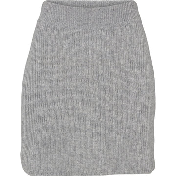 Basic Apparel - Lise Short Skirt - Light Grey Melange