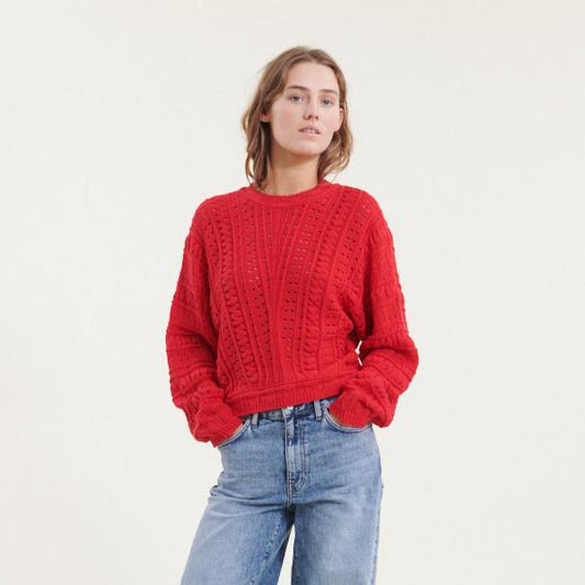 Basic Apparel - Winie Biaz Sweater - High Risk Red