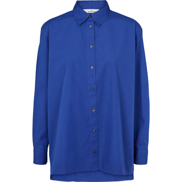 Basic Apparel - Vilde Loose Shirt - Clematis Blue