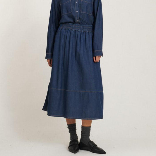 Basic Apparel - Bine Skirt - Mid Blue