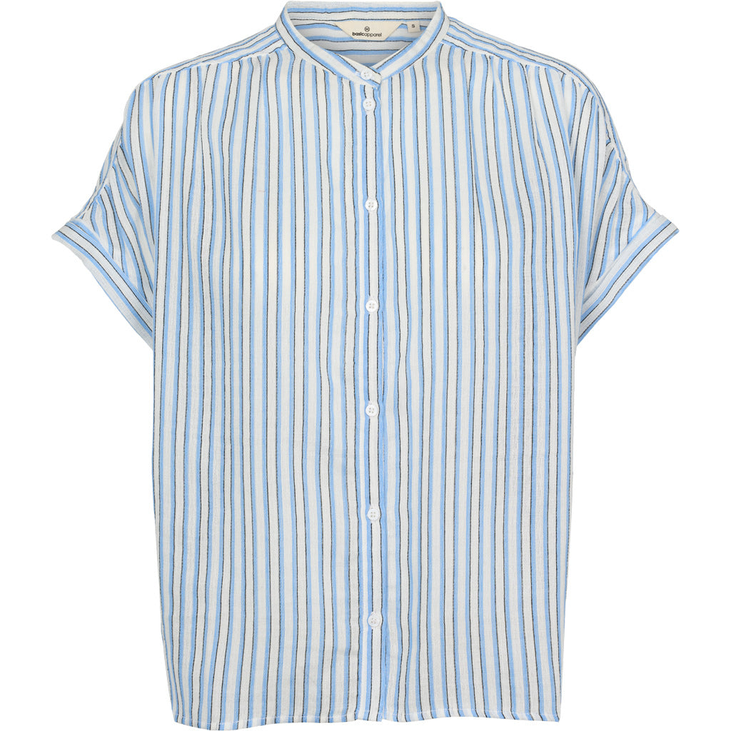 Basic Apparel - Calli SS Shirt - Frozen Fjord / Whisper White / Black