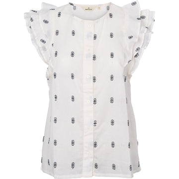 Basic Apparel - Ada SL Shirt - Whisper White / Sky Captain
