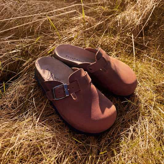 EN FANT - Slippers Nubuck Leather, 250303 - Acorn