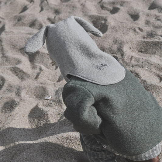 HUTTEliHUT - Balaclava Ears Wool, 460331 - Medium Grey Melange