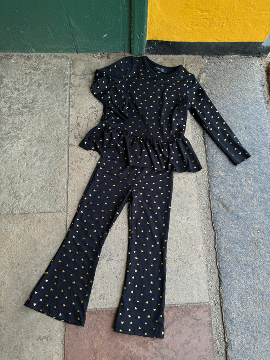 Liberté - Alma KIDS Flair Pants, 22149 - Black Gold Heart