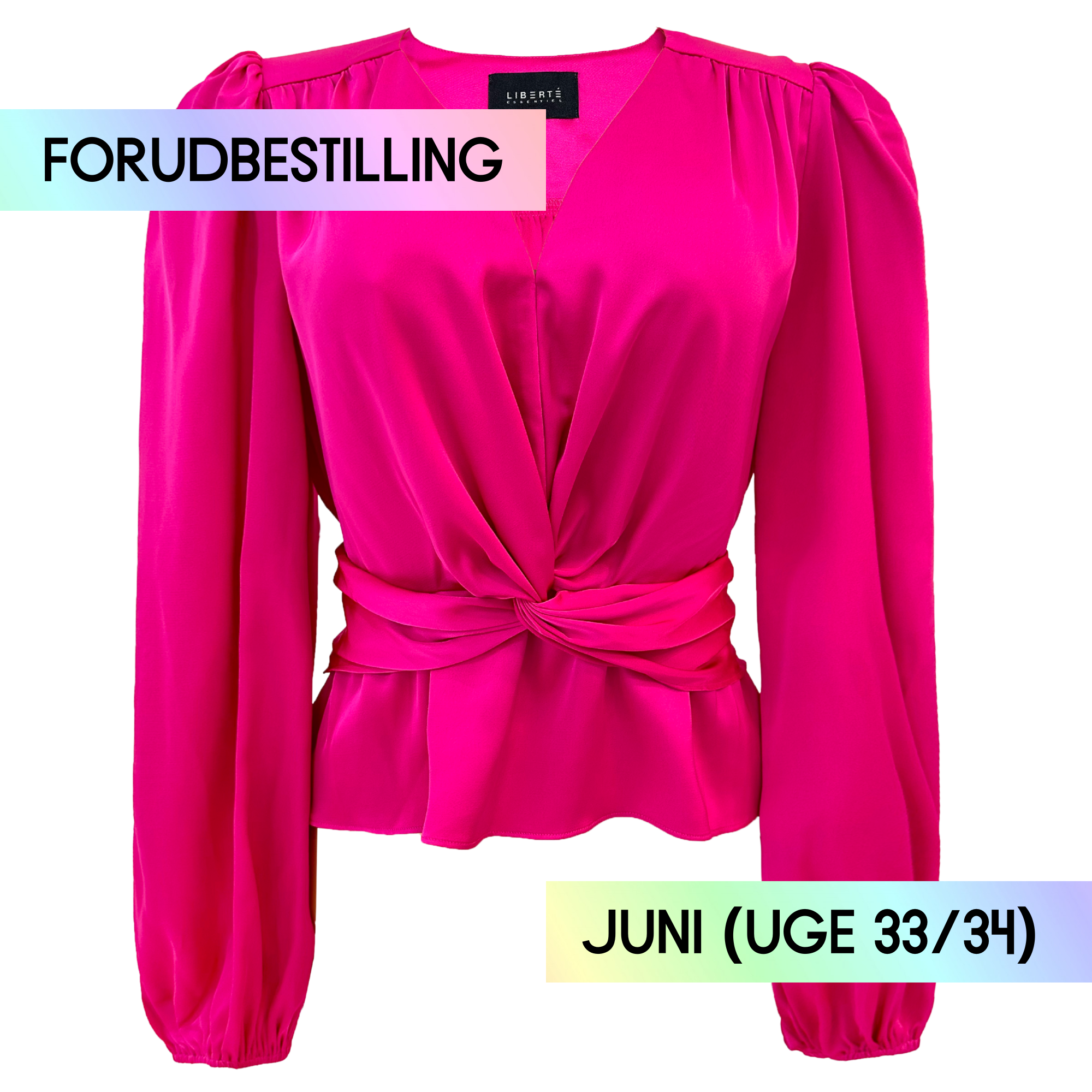 FORUDBESTILLING // Liberté - Tiki LS Twist Blouse, 22120 - Pink (Levering ca. uge 33/34)