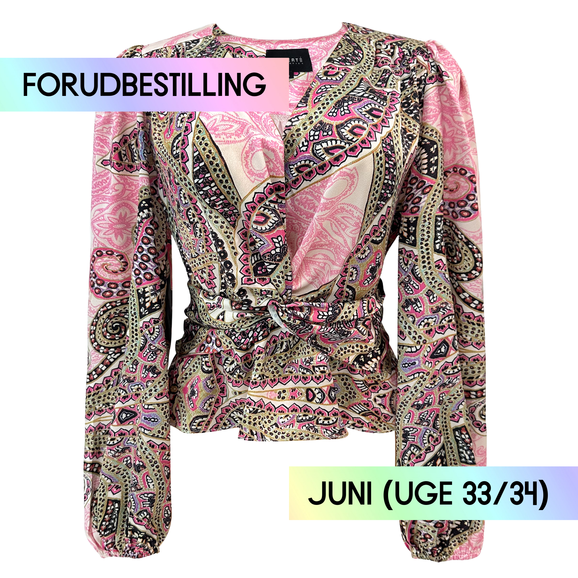 FORUDBESTILLING // Liberté - Tiki LS Twist Blouse, 22120 - Pink Scarf (Levering ca. uge 33/34)