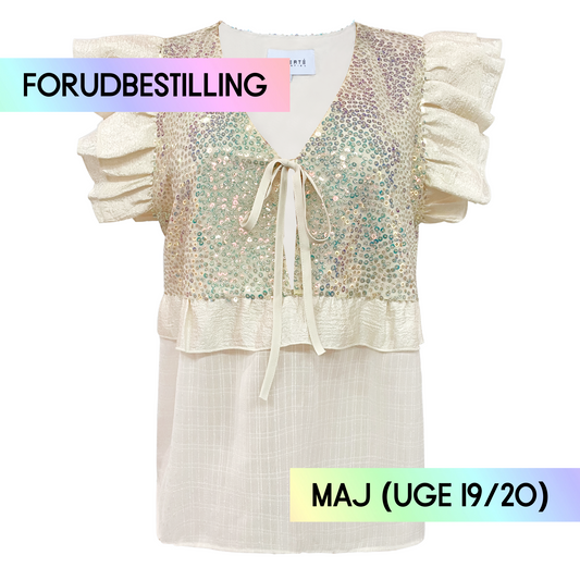 FORUDBESTILLING // Liberté - Nor Frill Blouse, 22235 - Ivory (Levering ca. uge 19/20)