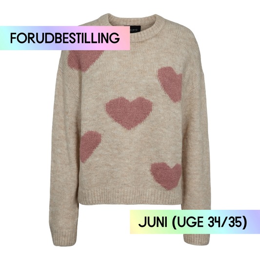 FORUDBESTILLING // Liberté - Fro Heart Pullover, 22259 - Ivory Rose Heart (Levering ca. uge 34/35)