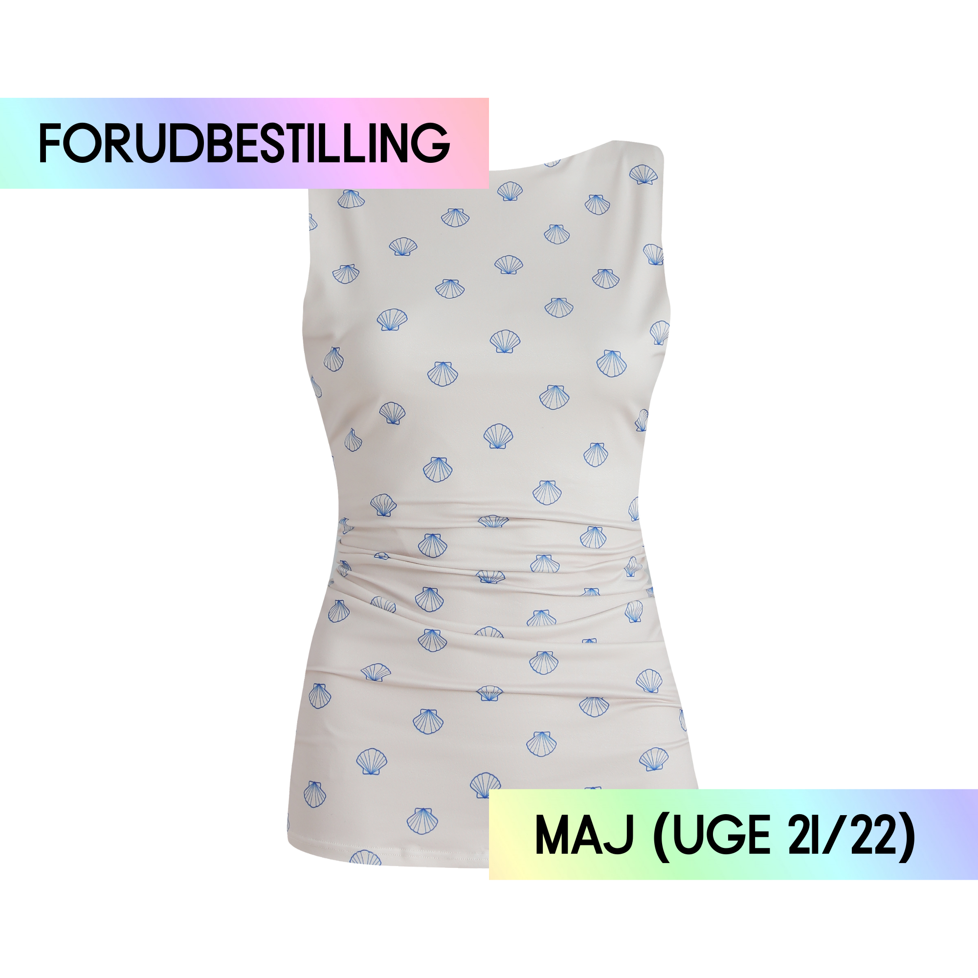 FORUDBESTILLING // Liberté - Alma SL Turn Top, 9580 - Ivory Cobolt Shell (Levering ca. uge 21/22)
