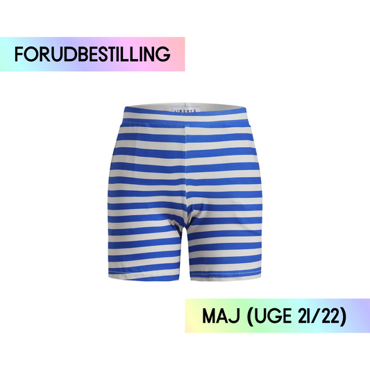 FORUDBESTILLING // Liberté - Alma KIDS Shorts, 9617 - Stripe Ivory Cobolt (Levering ca. uge 21/22)