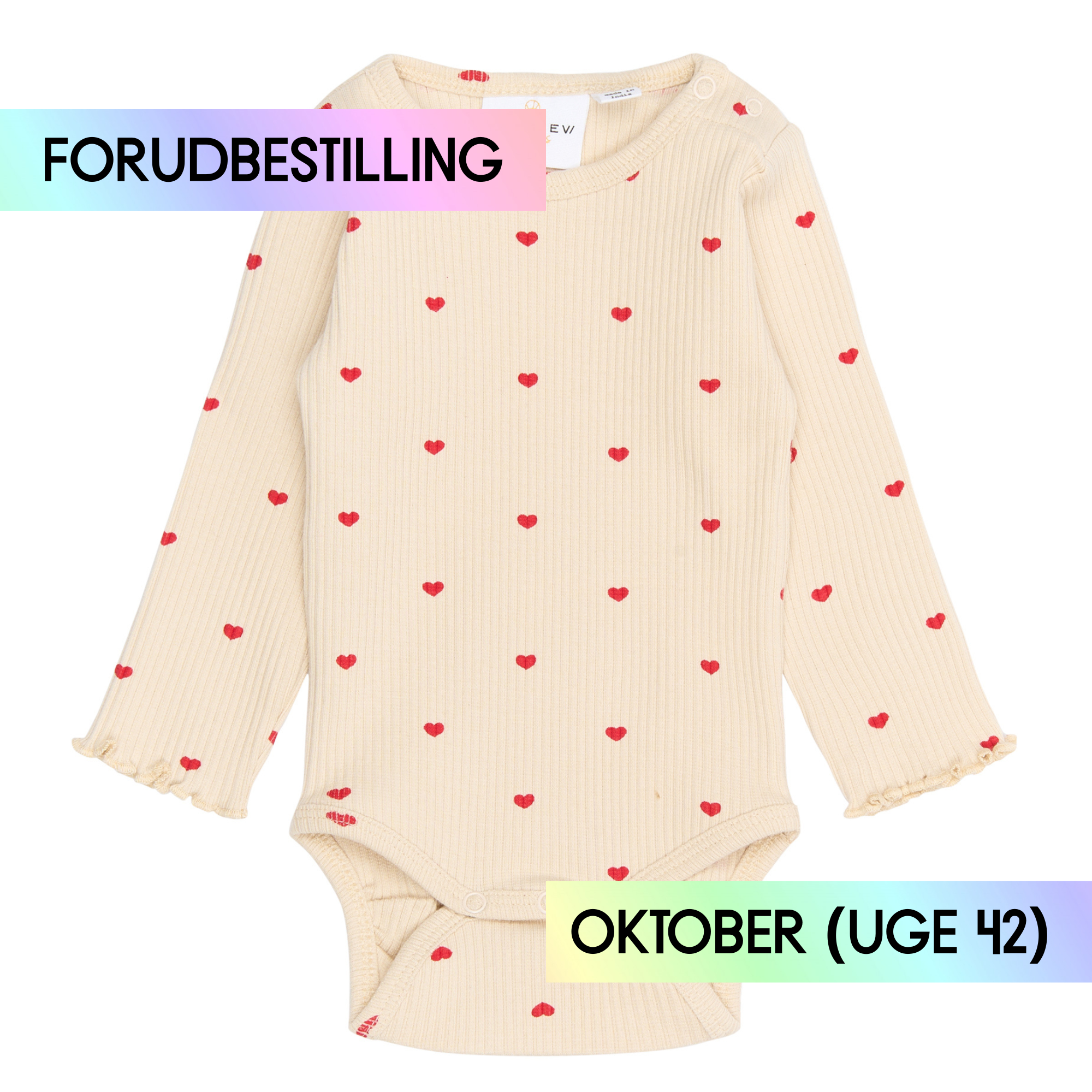 FORUDBESTILLING // THE NEW Siblings - Rhea LS Rib Body, TNSB6461 - Gardenia AOP (Levering ca. uge 42/43)