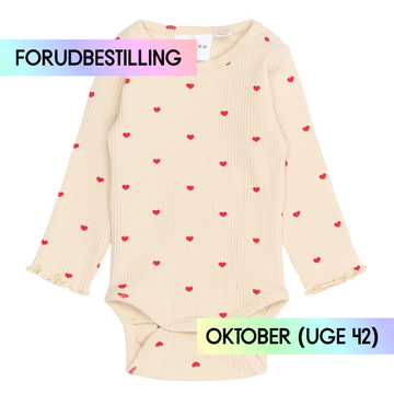 FORUDBESTILLING // THE NEW Siblings - Rhea LS Rib Body, TNSB6461 - Gardenia AOP (Levering ca. uge 42/43)