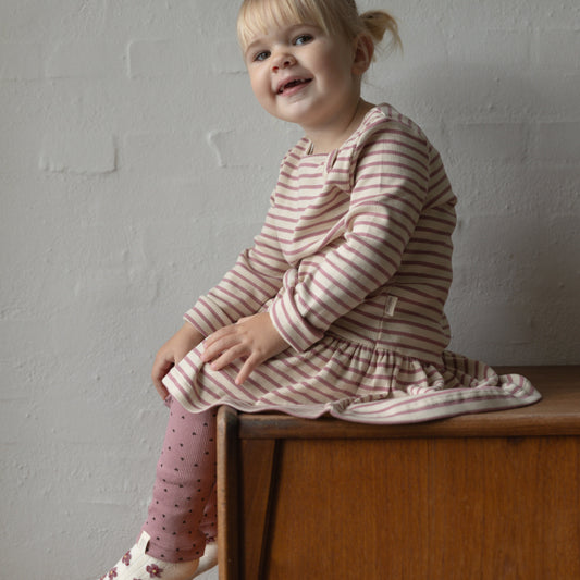 Petit Piao - Legging Modal Heart, PP1942 - Nostalgia Rose / Coffee Bean