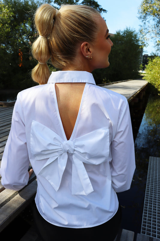 Liberté - Bobo LS Bow Shirt, 22121 - White