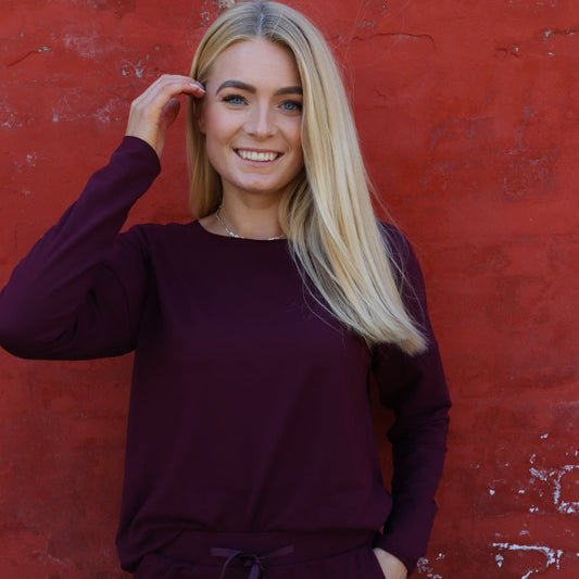 Liberté - Alma Top LS Fleece, 9354 - Bordeaux