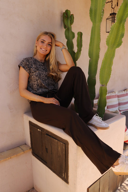 Liberté - Alma Wide Pants, 9564 - Mocca