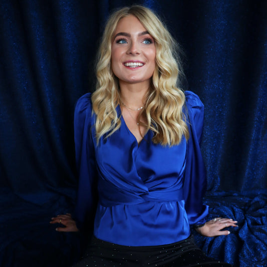 Liberté - Tiki LS Twist Blouse, 22120 - Electric Blue