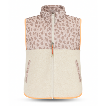 Liberté - Teddy Leo Vest, 22173 - Creme Pale Lux Leo Neon Orange