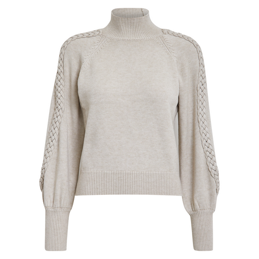 Minus - Vera High Neck Knit Pullover, MI6293 - Light Birch