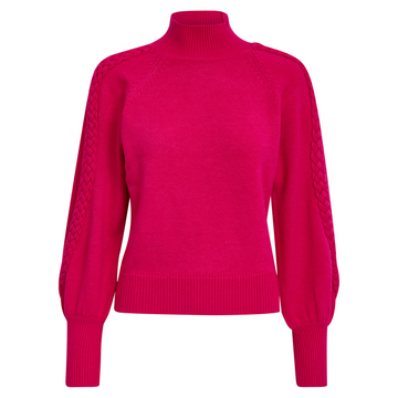 Minus - Vera High Neck Knit Pullover, MI6293 - Magenta