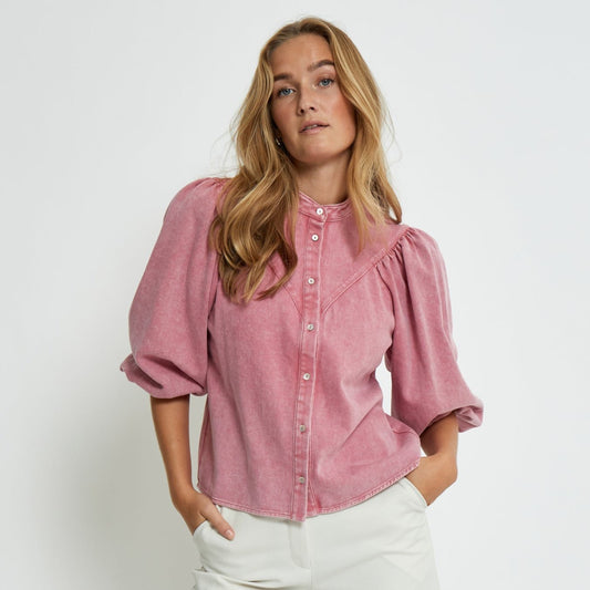 Minus - Solene Denim Shirt, MI6486 - Desert Rose