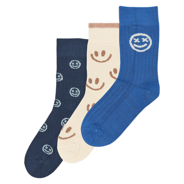 MiniPop - Moe Bamboo Socks 3-Pack, MP0027 - Strong Blue
