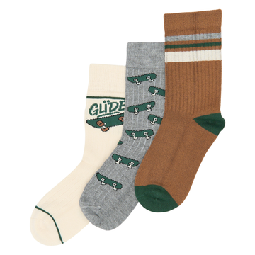 MiniPop - Maik Bamboo Socks 3-pack, MP0049 - Trekking Green