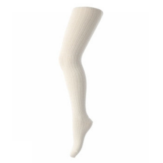 MP Strømper - Strømpebukser, 130 Cotton rib - 39 off-white