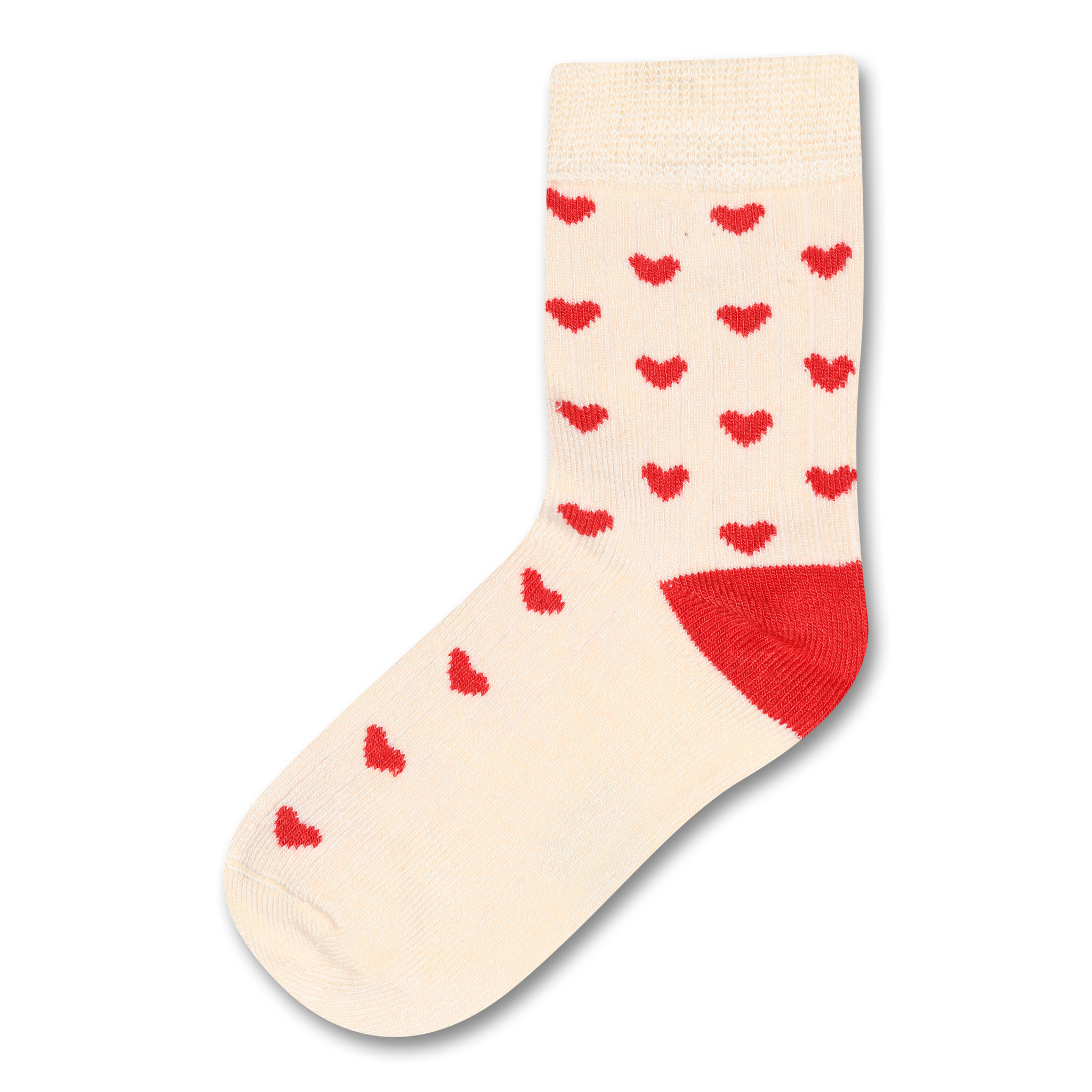 MiniPop - Bamboo Heart Socks, MP35 - Bright Red