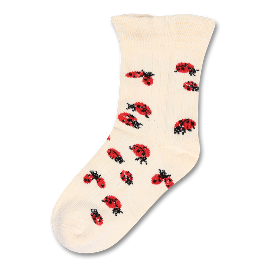 MiniPop - Bamboo Motif Socks, MP22 - Ladybug