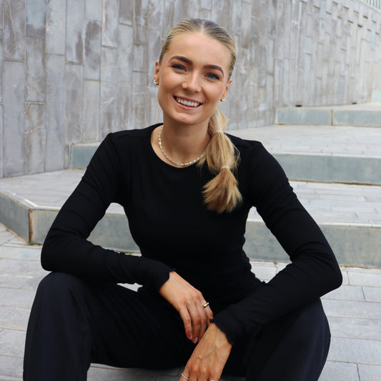 Liberté - Natalia Round Neck Blouse LS, 9914 - Black