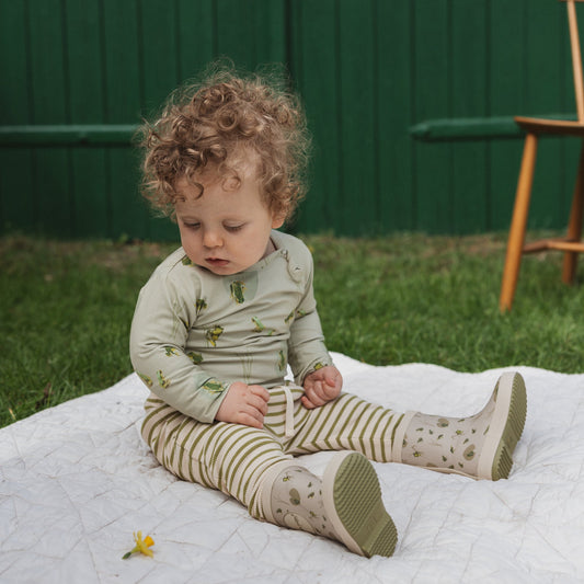 Petit Piao - Star LS Body, PP0059 - Tidal Foam Frog AOP