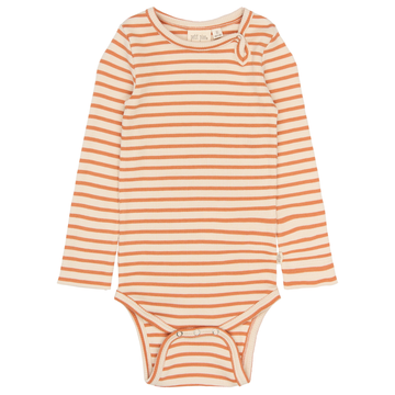 Petit Piao - Sky LS Body, PP0052 - Coral Gold Striped