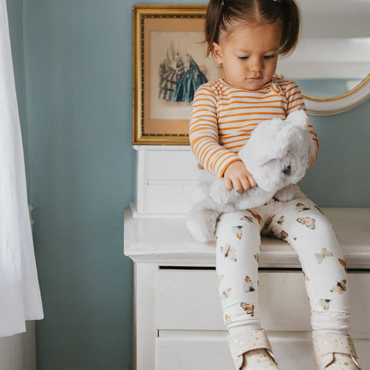 Petit Piao - Star Leggings, PP0063 - Eggnog Butterfly AOP