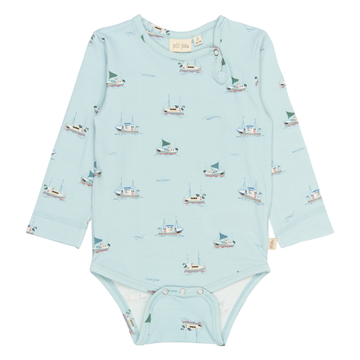Petit Piao - Star LS Body, PP0059 - Illusion Blue Boat AOP