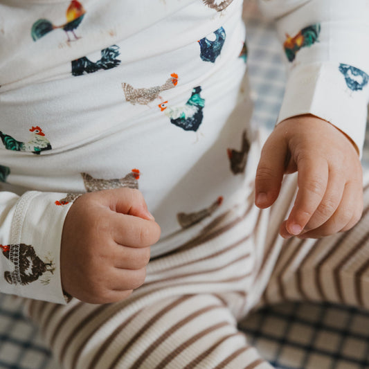 Petit Piao - Star LS Body, PP0059 - Eggnog Rooster AOP