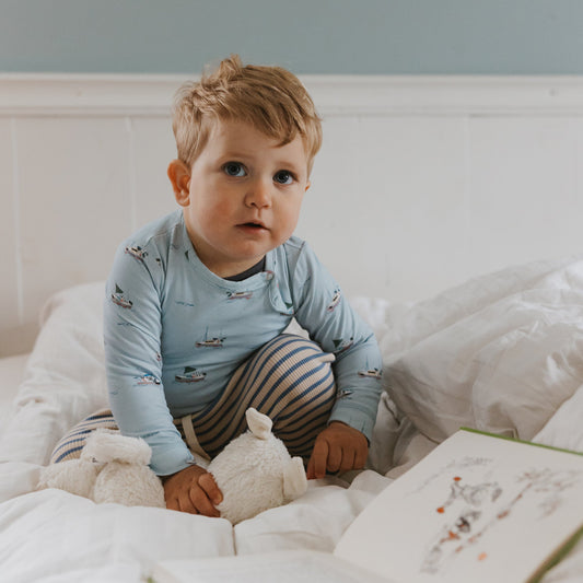 Petit Piao - Star LS Body, PP0059 - Illusion Blue Boat AOP