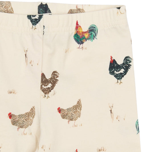 Petit Piao - Star Leggings, PP0063 - Eggnog Rooster AOP