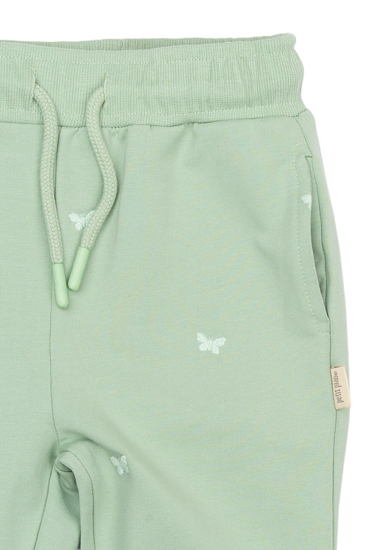 Petit Piao - Elis Sweatpants, PP0091 - Frosty Green Butterfly EMB