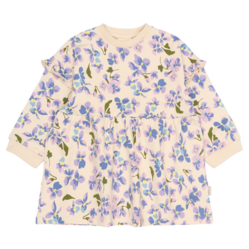 Petit Piao - Erwina Sweat Dress, PP0107 - Fog Viola AOP