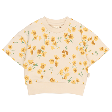 Petit Piao - Eydra SS Sweat Tee, PP0111 - Fog Buttercup AOP