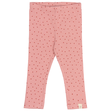 Petit Piao - Sonja Leggings, PP0142 - Dusty Rose Heart AOP