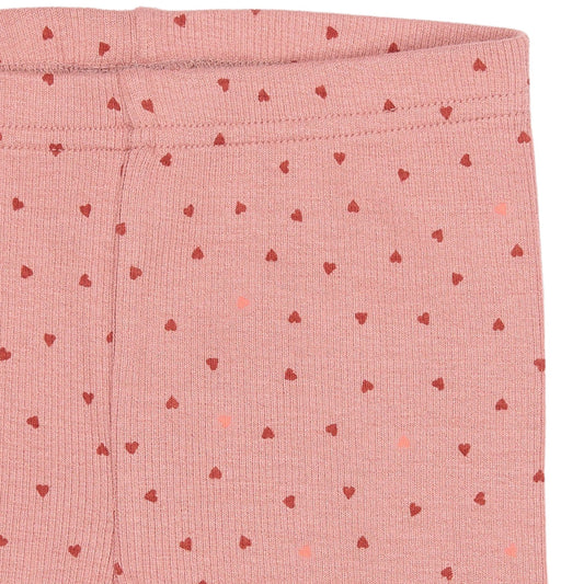 Petit Piao - Sonja Leggings, PP0142 - Dusty Rose Heart AOP