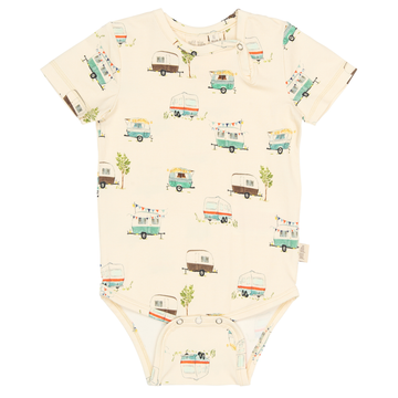 Petit Piao - Sun SS Body, PP0186 - Eggnog Camper AOP