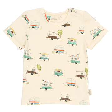 Petit Piao - Sun SS Tee, PP0188 - Eggnog Camper AOP