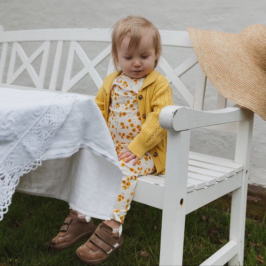 Petit Piao - Sun Leggings, PP0189 - Eggnog Buttercup AOP