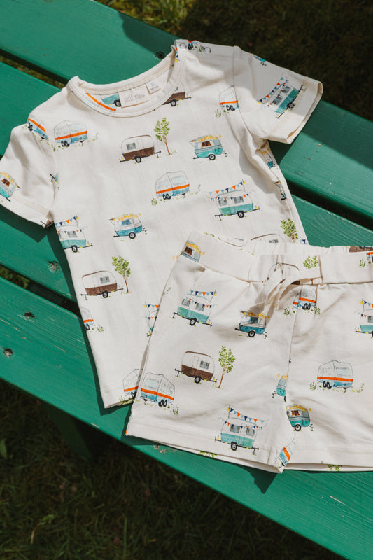 Petit Piao - Sun Shorts, PP0190 - Eggnog Camper AOP